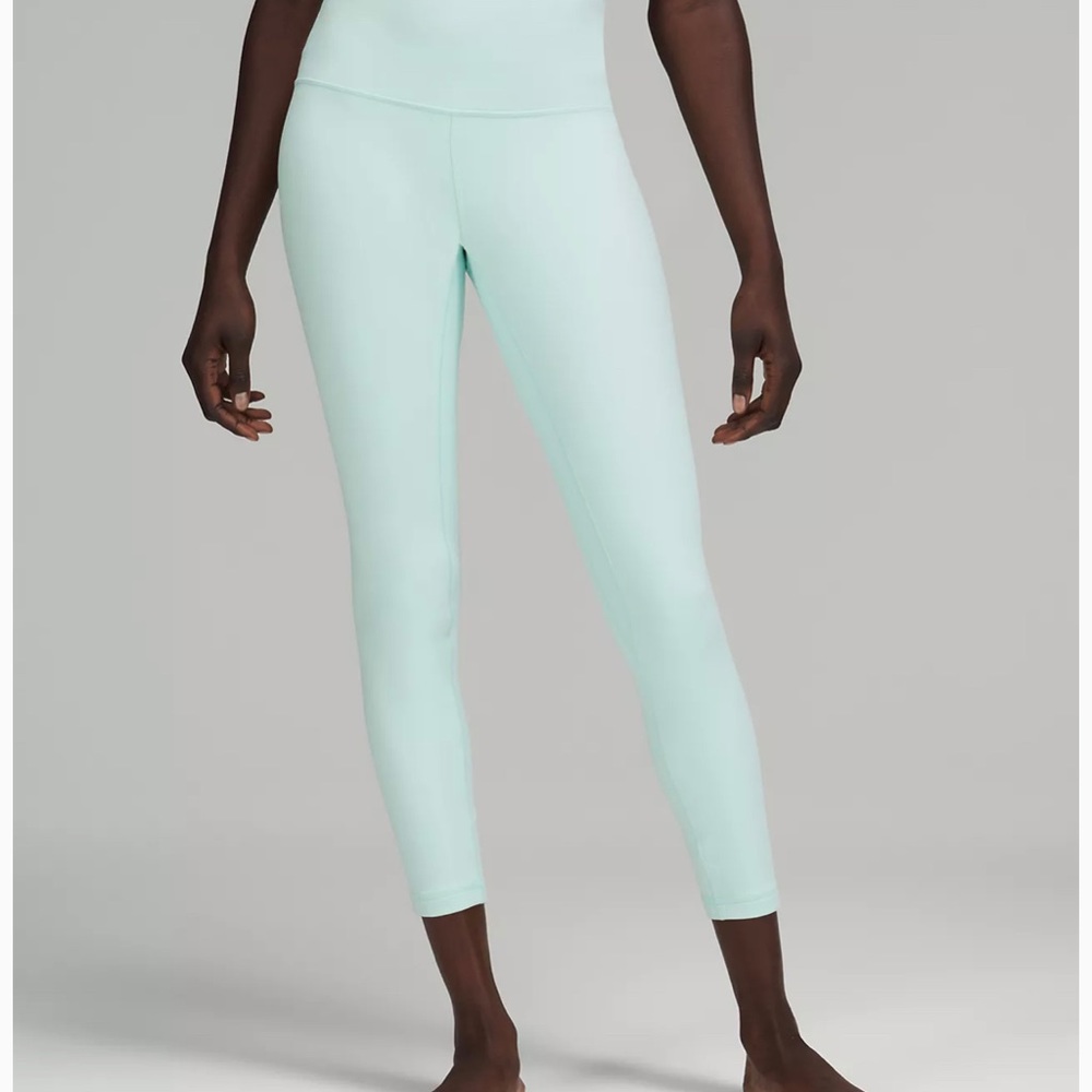Brand new lululemon align high rise 25” leggings in delicate mint color size 4!